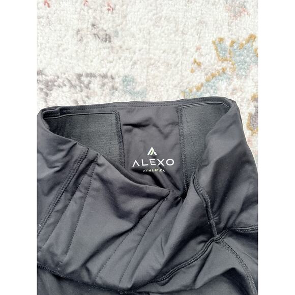 Alexo Athletica Women's Size XS Black Nylon Concealed Carry Cropped Leggings - Picture 7 of 15